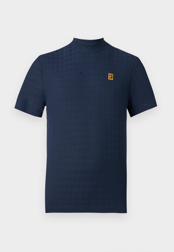 Nike Sportswear CLUB RULES MAGNA MOCK - Basic T-shirt - obsidian