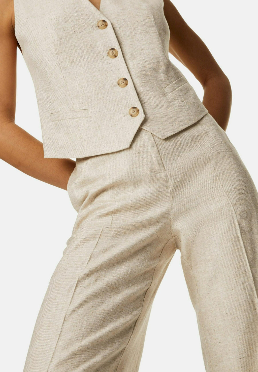 Marks & Spencer Linen Blend Tailored Vest