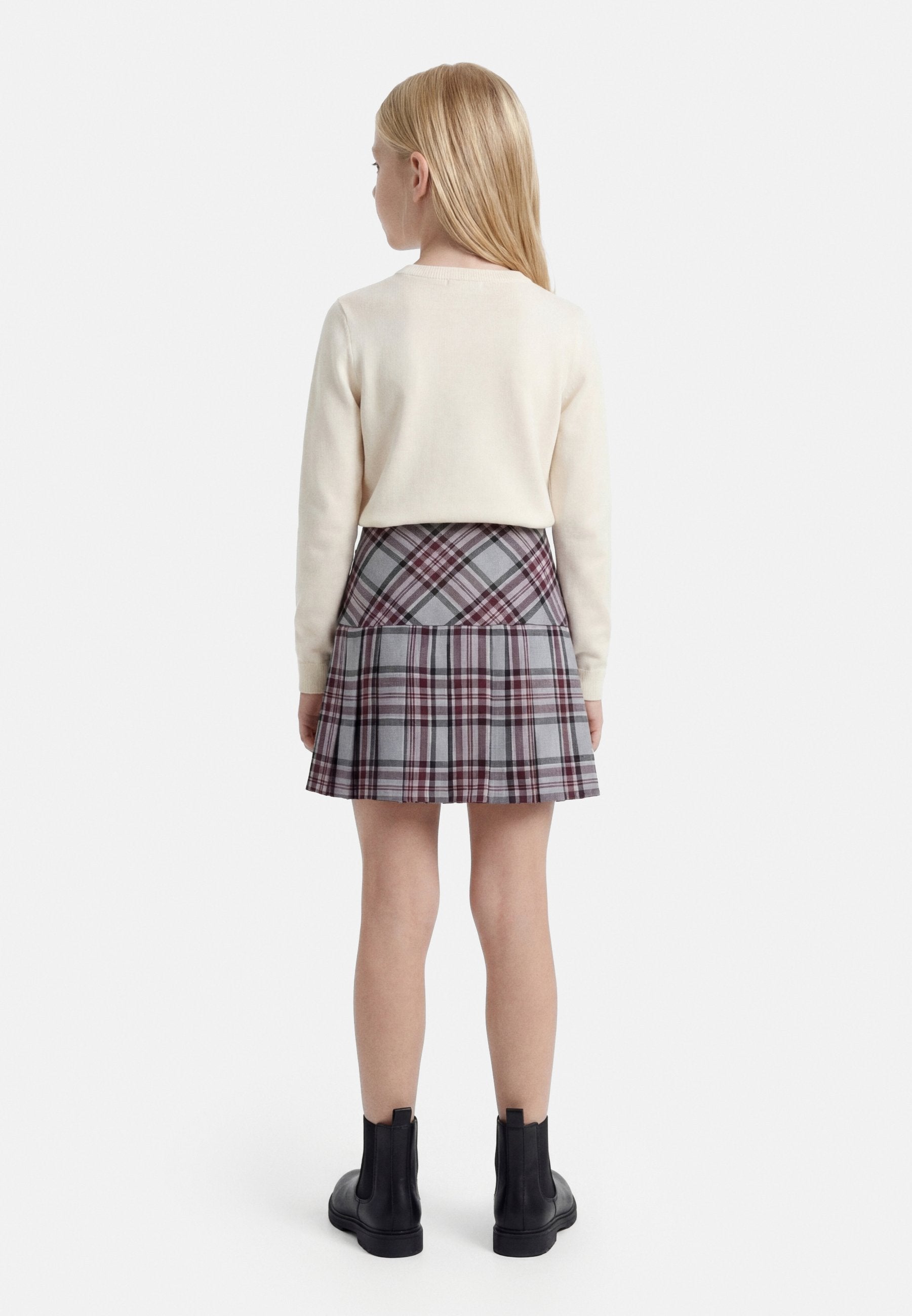 Lindex SKIRT PLEATED WITH CHECK AND BOWS