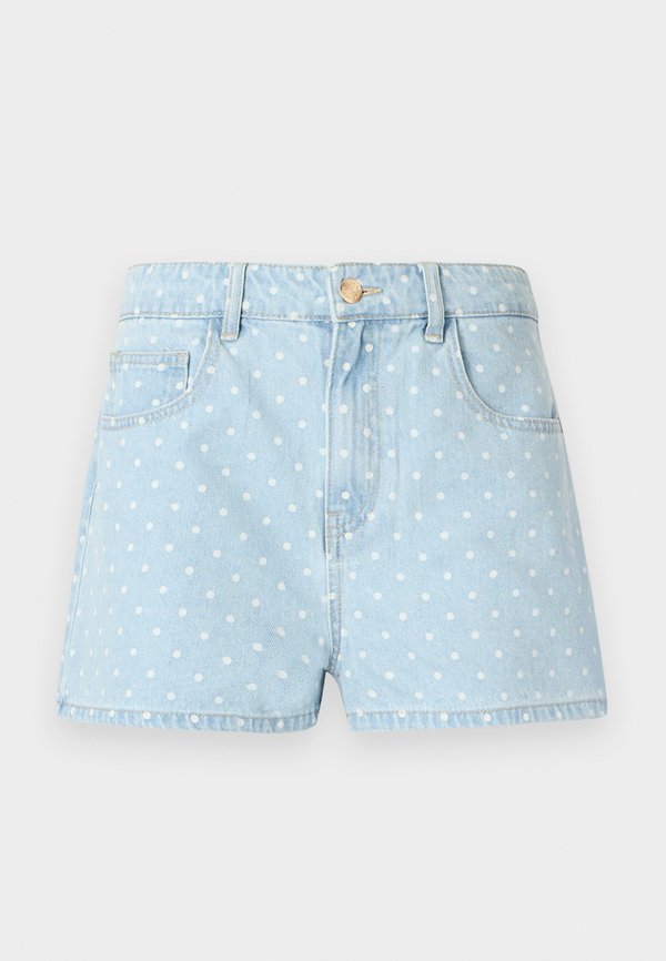 ONLY ONLROBYN Mid waist Regular Fit - Denim shorts - light blue denim