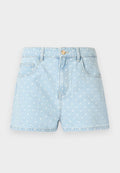ONLY ONLROBYN Mid waist Regular Fit - Denim shorts - light blue denim