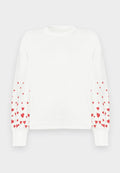 ONLY ONLBROOKE L/S O-NECK FLOWER SWT NOOS - Sweatshirt - cloud dancer