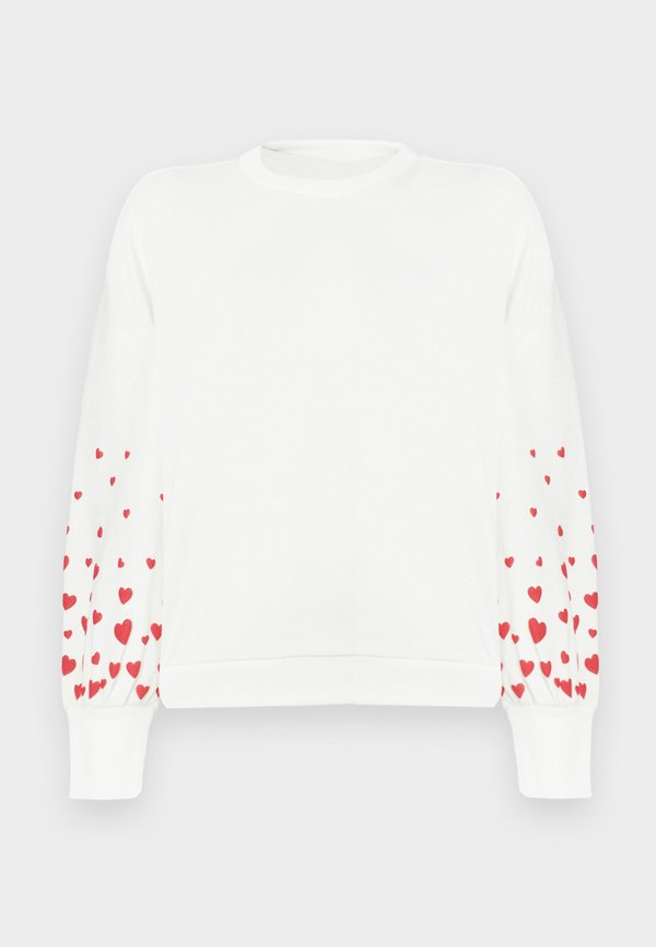 ONLY ONLBROOKE L/S O-NECK FLOWER SWT NOOS - Sweatshirt - cloud dancer