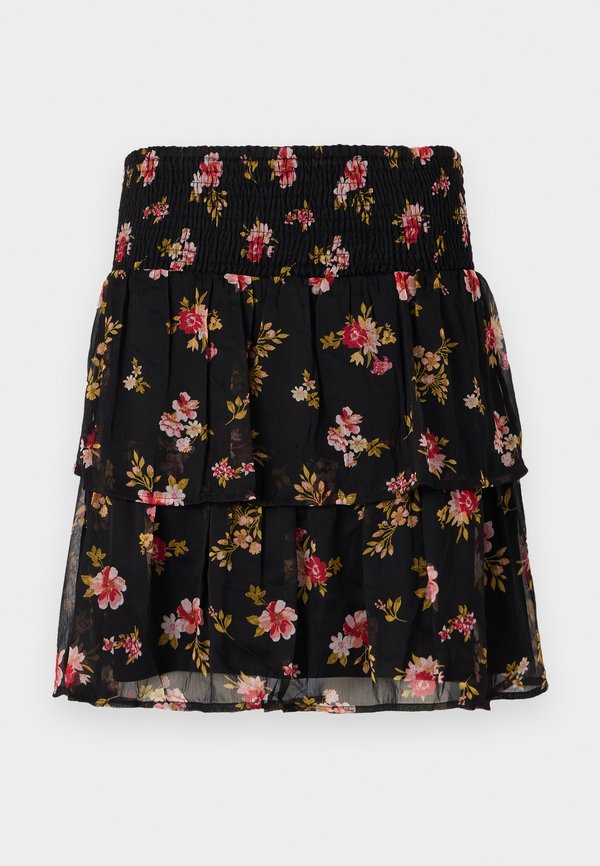 Vero Moda VMSMILLA SMOCK SHORT SKIRT - Mini skirt - black