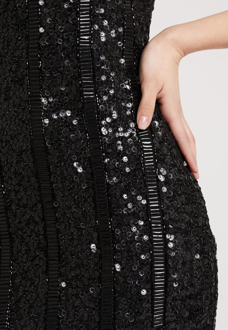 Missguided PEACE + LOVE SCOOP BACK EMBELLISHED MIDI DRESS