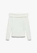 Vero Moda Off shoulder VMMILLE - Long sleeved top - snow white