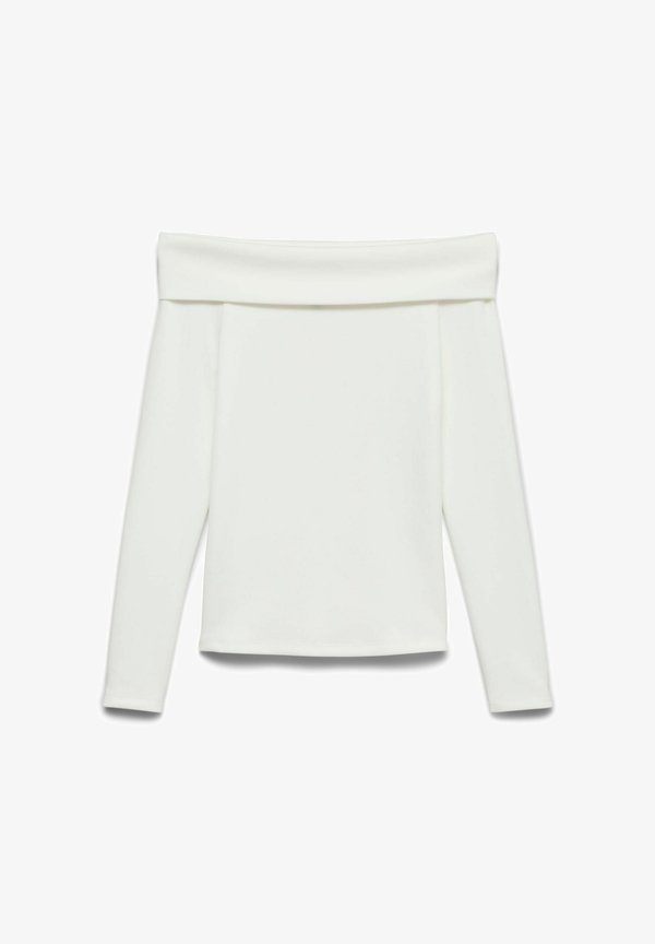 Vero Moda Off shoulder VMMILLE - Long sleeved top - snow white