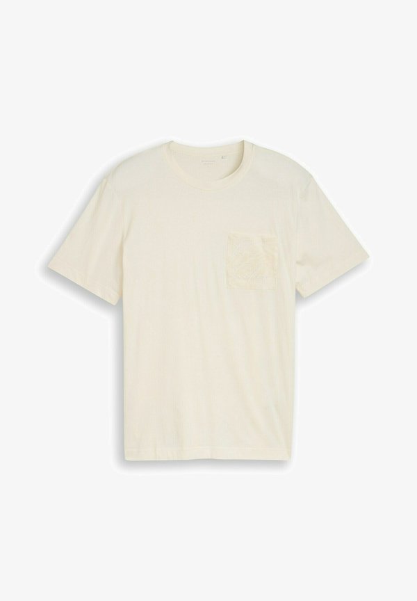 TOM TAILOR TOM TAILOR T-SHIRT T-SHIRT MIT BRUSTTASCHE - Basic T-shirt - gardenia white