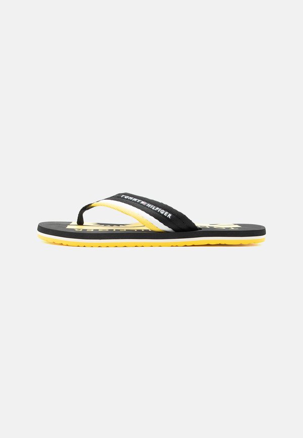Tommy Hilfiger PATCH PRINT BEACH - T-bar sandals - black