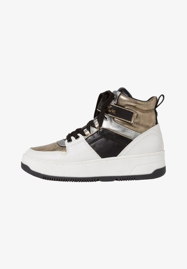 s.Oliver High-top trainers - white/ gold