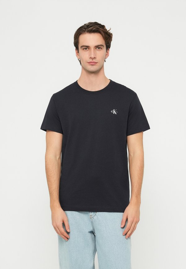 Calvin Klein Jeans MONOLOGO 3 PACK - Basic T-shirt - bright white/black/night sky