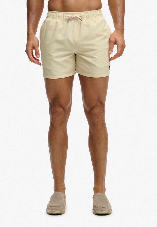 Superdry & Co EMBROIDERED LOGO - Swimming shorts - pastel yellow