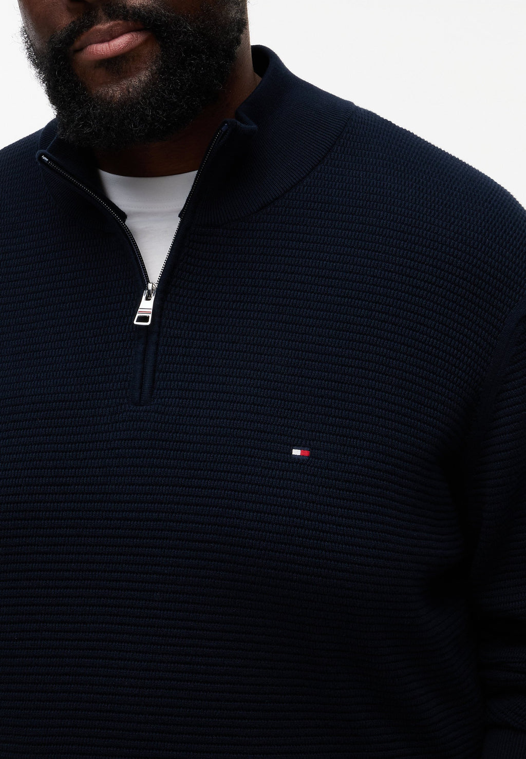 PLUS TEXTURED HALF-ZIP MOCK NECK JUMPER Media 5