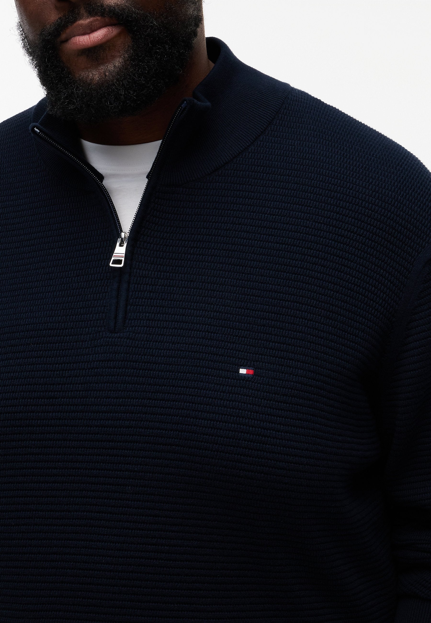 PLUS TEXTURED HALF-ZIP MOCK NECK JUMPER Media 5