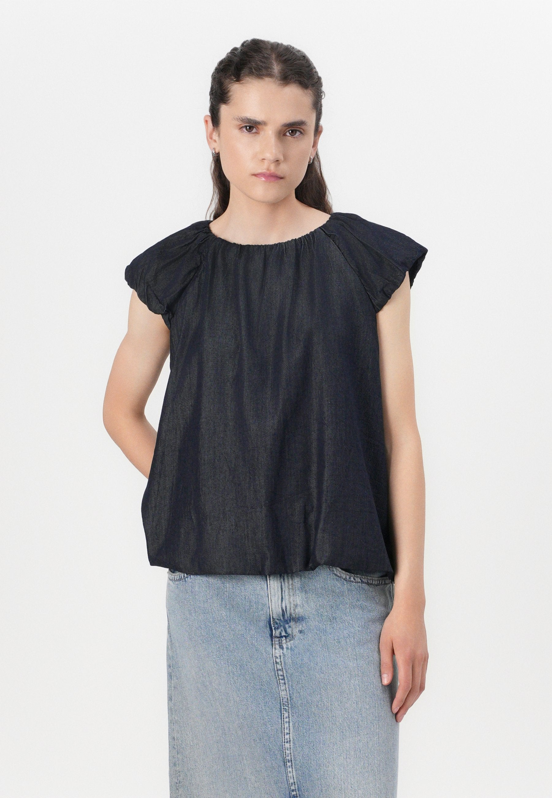 Selected Puff sleeved denim