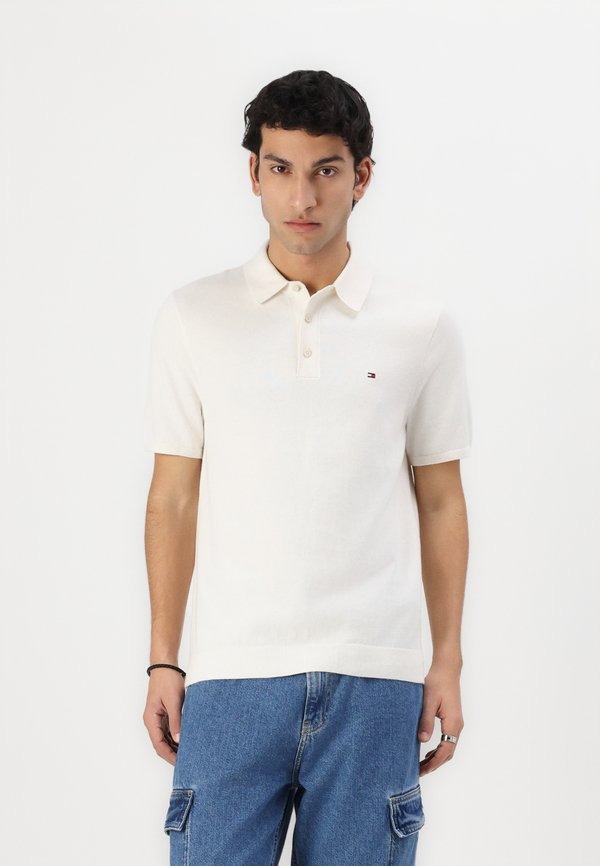 Tommy Hilfiger REGULAR FIT KNIT POLO SHIRT - Polo shirt - ivory petal