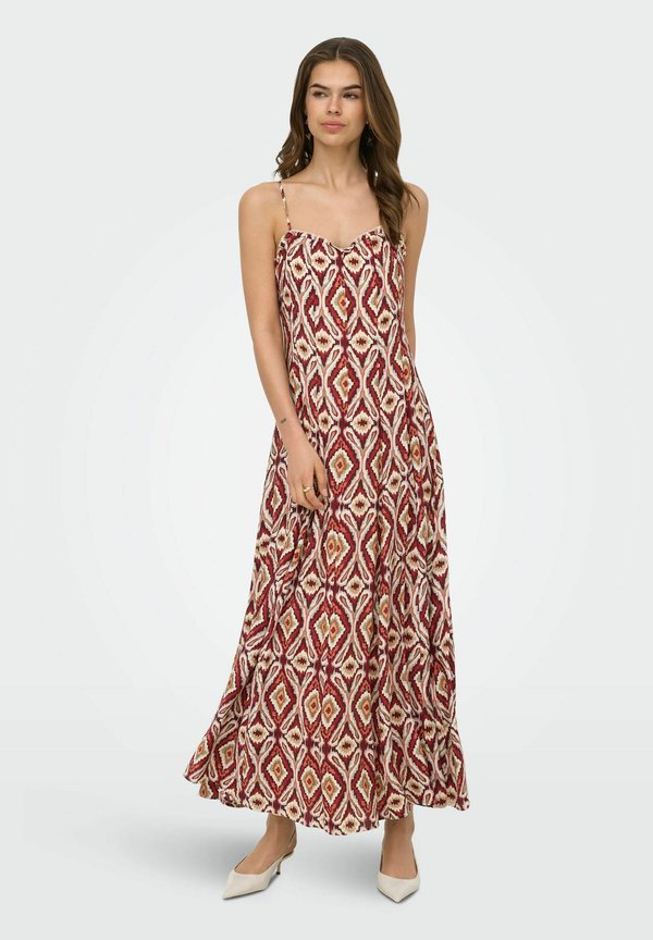 ONLY DRESS ONLSTACY LONG DRESS - Maxi dress - brick red
