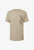s.Oliver MIT ARTWORK - Print T-shirt - beige