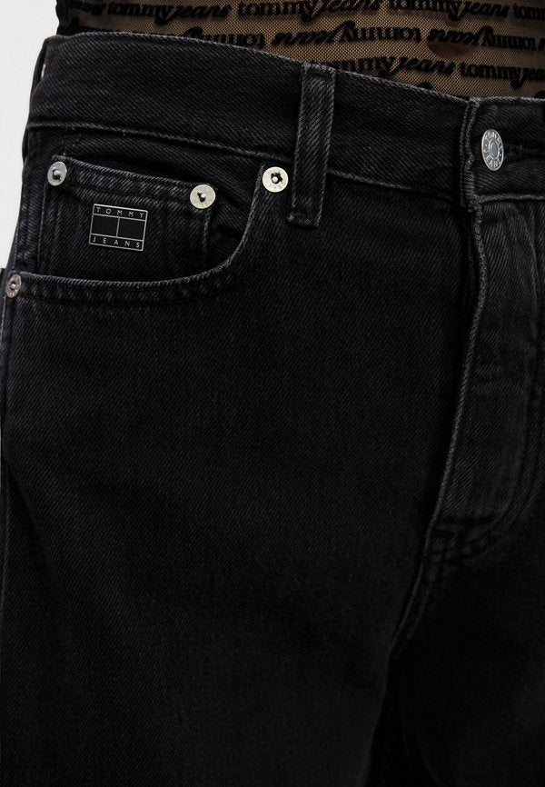 Tommy Jeans MID RISE BARREL LEG BLACK JEANS