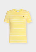 Tommy Hilfiger CODY C NECK - Basic T-shirt - citronella / ecru