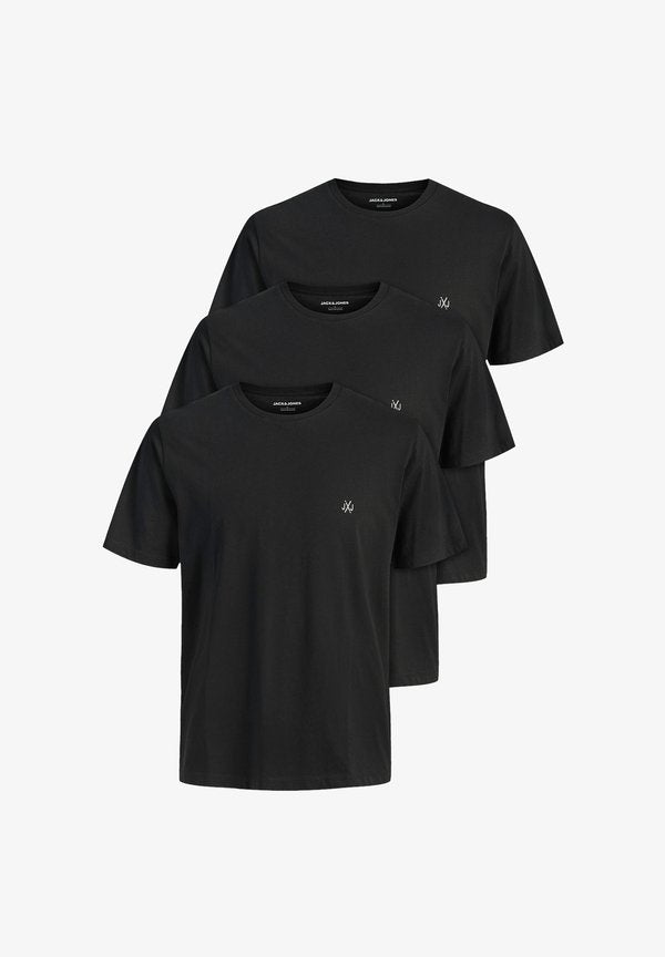 Jack & Jones 3ER PACK  - Basic T-shirt - black