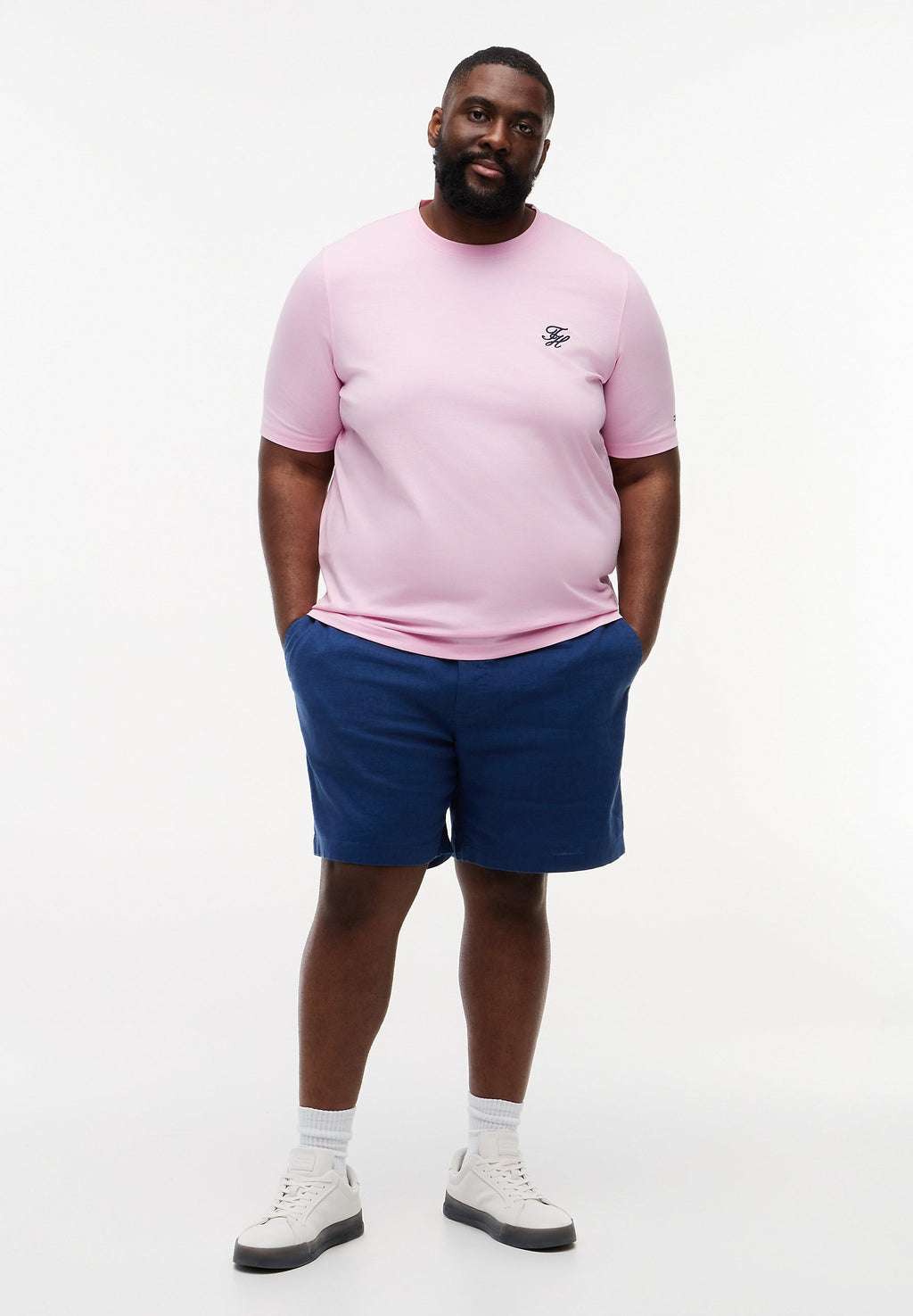 PLUS DOVER LINEN BLEND 8" INSEAM CHINO SHORTS Media 2