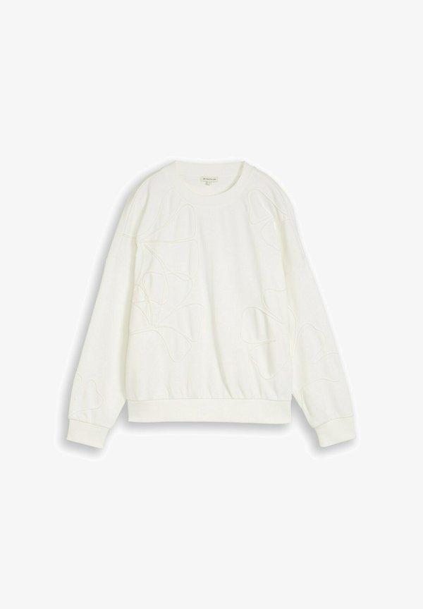 TOM TAILOR LOOSE FIT - Sweatshirt - whisper white