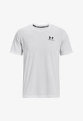 Under Armour S UA LOGO EMBROIDERED HEAVYWEIGHT SHORT SLEEVE - Print T-shirt - white