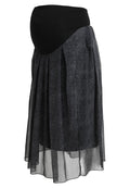 ohma! GEORGETTE MIDI SKIRT PRINTED IN FAKE CHEVIOT