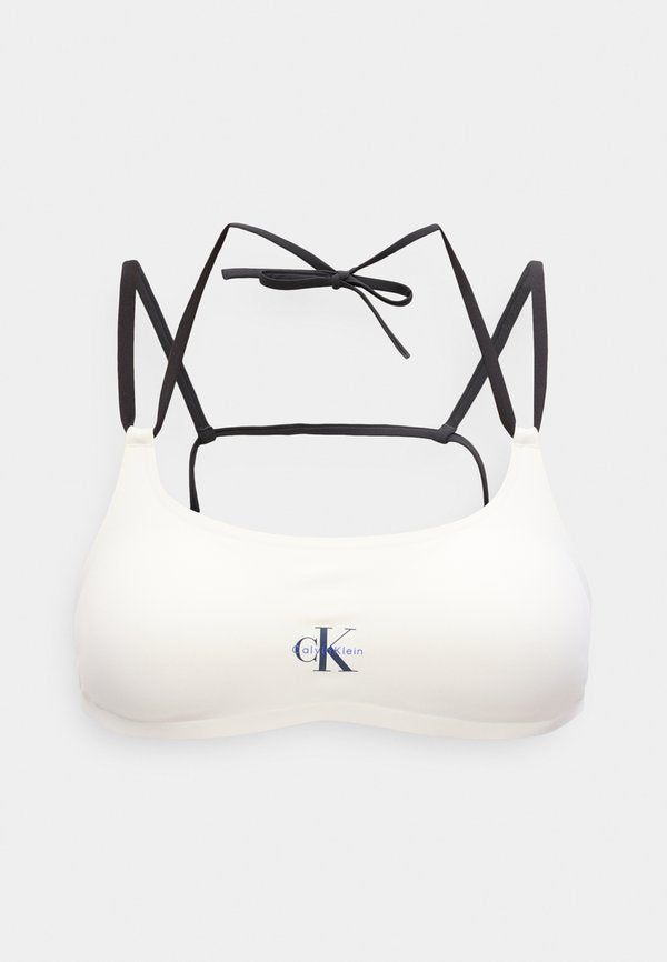 Calvin Klein Swimwear BRALETTE GRAPHIC MONOGRAM - Bikini top - tofu