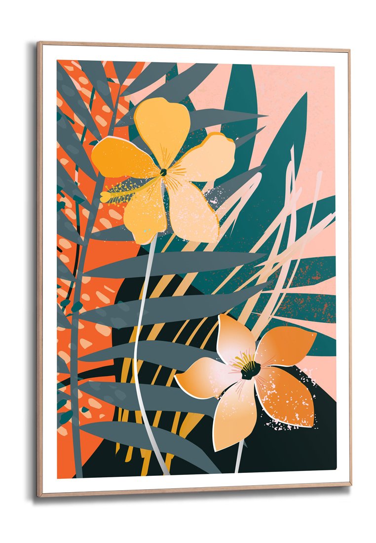Orange Wallz TROPICAL FLOWERS