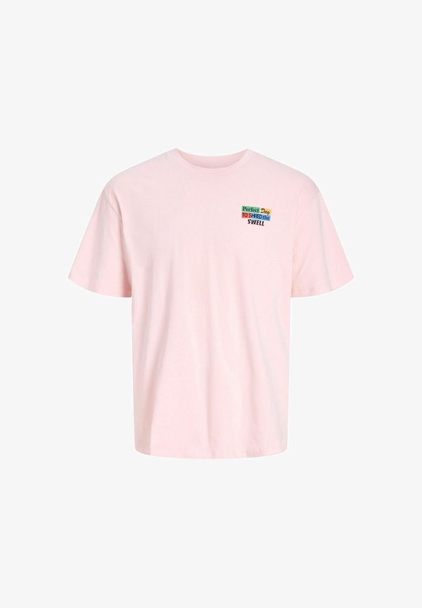Jack & Jones T-SHIRT RÜCKENPRINT T-SHIRT - Print T-shirt - chalk pink