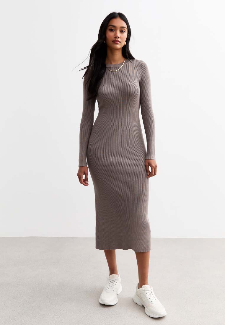 New Look  RIB KNIT MIDI DRESS