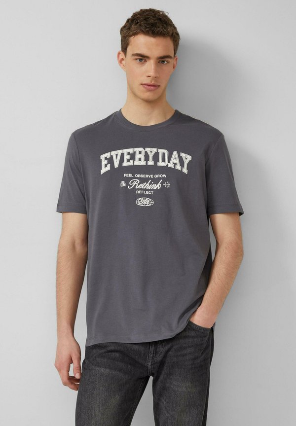 s.Oliver T-SHIRT - Print T-shirt - schiefergrau