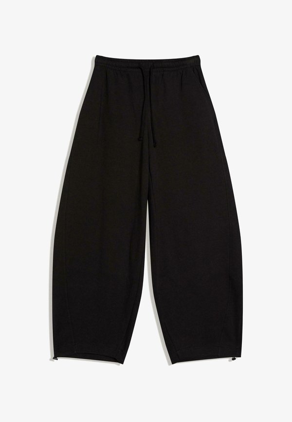Bershka BARREL TROUSERS WITH STOPPERS 01167737 - Tracksuit bottoms - black