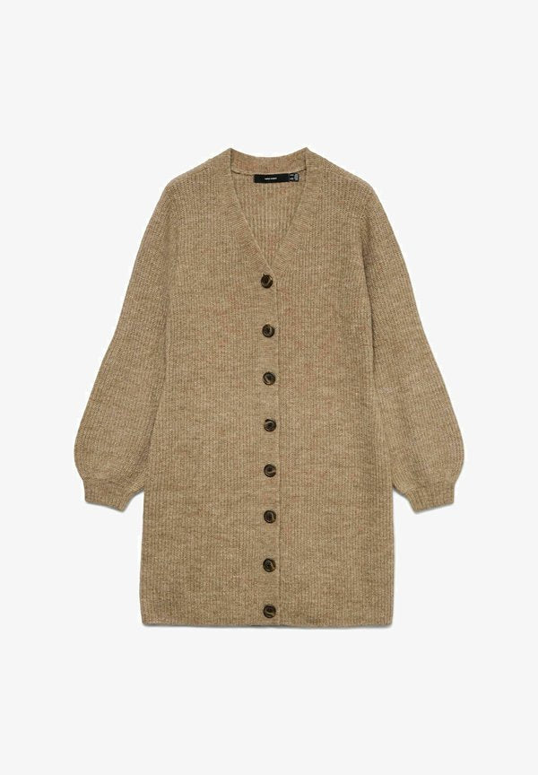 Vero Moda Knitted VMLEFILE Short - Jumper dress - silver mink