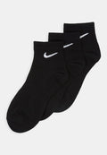 Nike Performance EVERYDAY LIGHTWEIGHT ANKLE UNISEX 3 PACK UNISEX - Sports socks - black/white