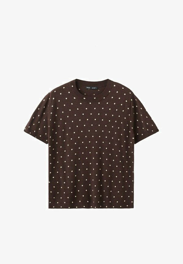 Mango ADULT - Print T-shirt - brown