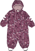 Schneeanzug mit Blumen-Muster, rosa, Gr. 74/80 Dimo