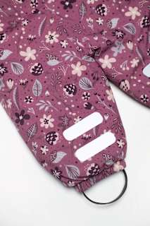 Schneeanzug mit Blumen-Muster, rosa, Gr. 74/80 Dimo