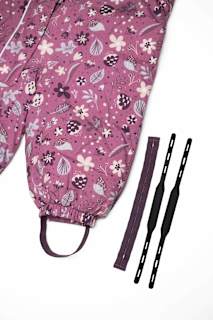 Schneeanzug mit Blumen-Muster, rosa, Gr. 74/80 Dimo