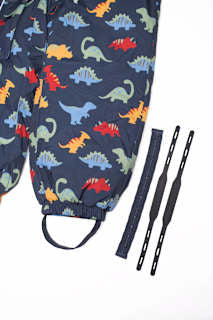 Schneeanzug mit Dino-Muster, blau, Gr. 74/80 Dimo