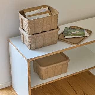Aufbewahrungsbox-Set aus Pappe, natur dm home