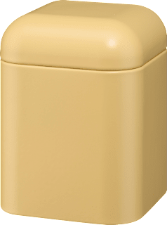 Aufbewahrungsdose aus Metall, gelb (11,5x11,5x15 cm) dm home