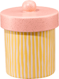 Aufbewahrungsdose aus Steinzeug, gelb/peach (18x14 cm) dm home