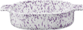 Auflaufform aus Steinzeug, gesprenkelt weiß/flieder (30x17x7 cm) dm home