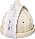 Knoblauchglocke aus Keramik, beige/matt (11x11x11 cm)  dm home