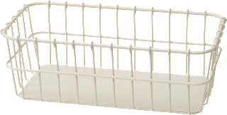 Korb aus Metall rechteckig, offwhite (30x15x10,5 cm) dm home