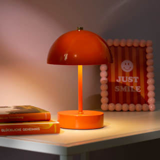 LED Tischlampe aus Metall, orange (22x15 cm) dm home