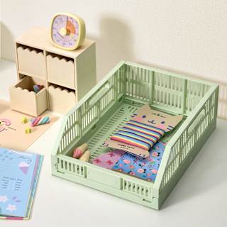 Organizer aus Kunststoff, faltbar mint (34x26x12 cm) dm home